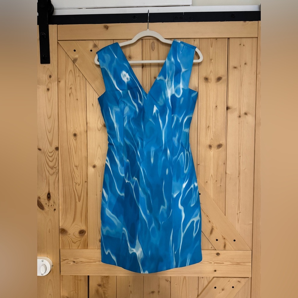 Kate Spade Vivid Blue Watercolor Mini Dress